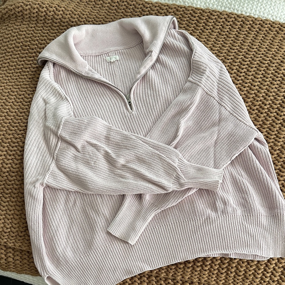 Aerie Soft Lavender Cowl Neck Sweater